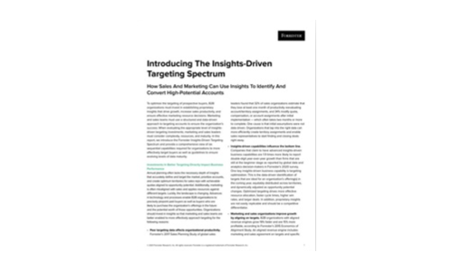 Forresterレポート:Insights主導のターゲティングスペクトルの導入