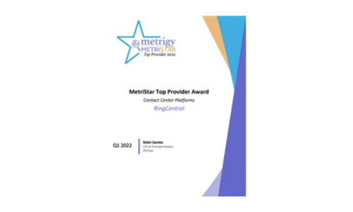 Metristar Top Provider Award Contact Center Platforms